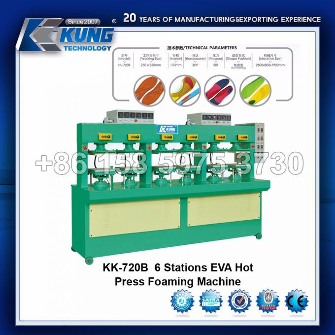 Antiwear EVA Insole Molding Machine , Anti Corrosive Sole Hot Press Machine 0
