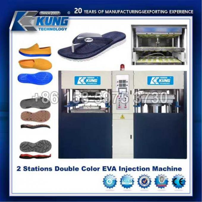 4 Stations Practical EVA Shoes Injection Machine Hydraulic For Slipper Making 3