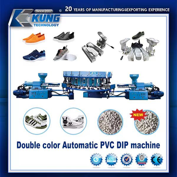 Durable DIP PVC Injection Molding Shoe Machine Rotary 5000x2350x1900mm 2